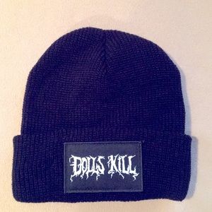 NEW DOLLS KILL black ribbed beanie